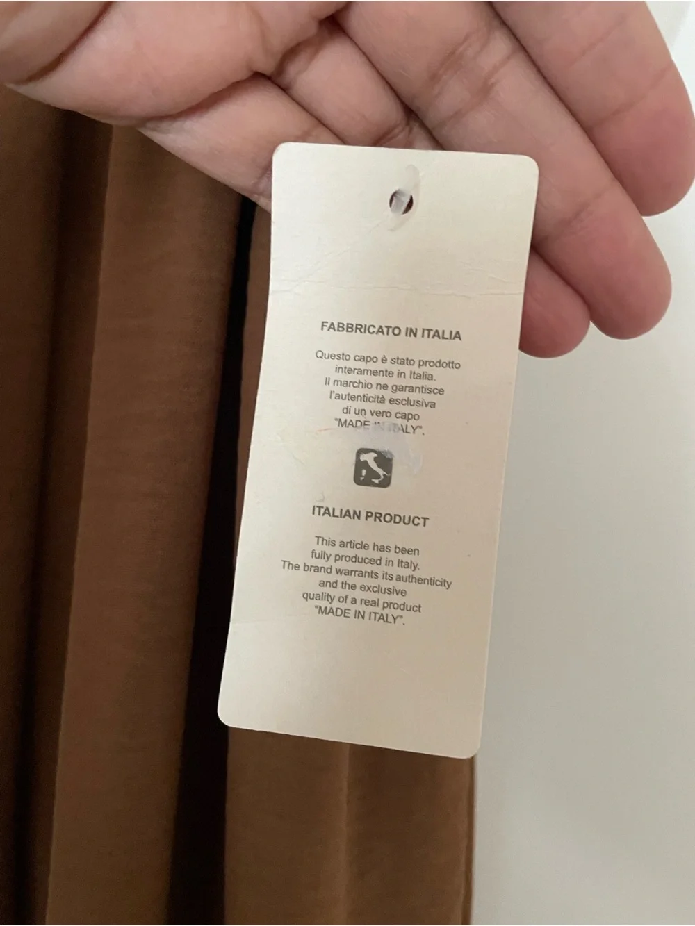Italian made Brown Halter Maxi Dress with Gold Ring Detail - Picture 4 of 9